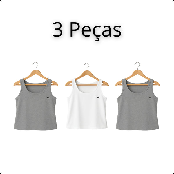 Regata Feminina Plus Size Lisa – Alça Larga e Viscose Premium | inG Brasil