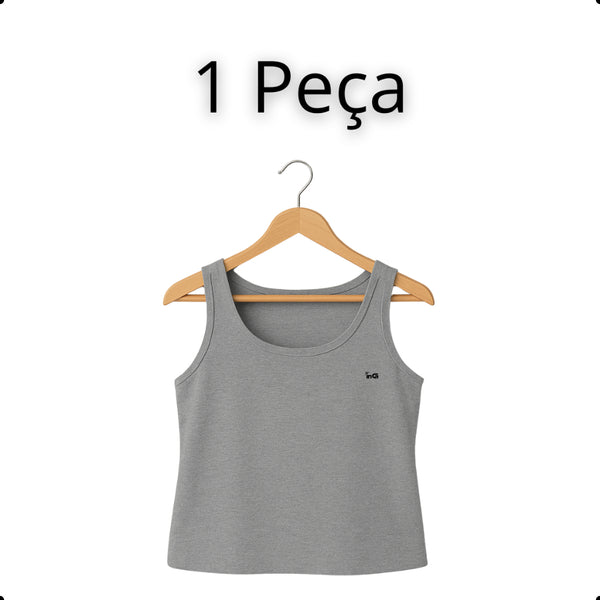 Regata Feminina Plus Size Lisa – Alça Larga e Viscose Premium | inG Brasil