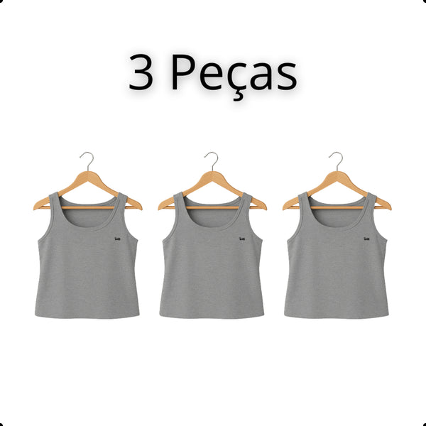 Regata Feminina Plus Size Lisa – Alça Larga e Viscose Premium | inG Brasil