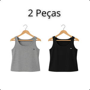 Regata Feminina Plus Size Lisa – Alça Larga e Viscose Premium | inG Brasil