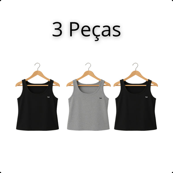 Regata Feminina Plus Size Lisa – Alça Larga e Viscose Premium | inG Brasil