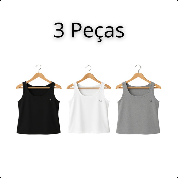 Regata Feminina Plus Size Lisa – Alça Larga e Viscose Premium | inG Brasil