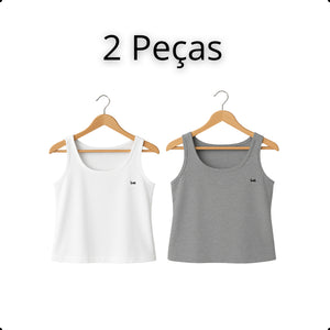 Regata Feminina Plus Size Lisa – Alça Larga e Viscose Premium | inG Brasil