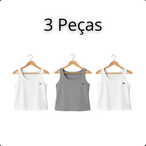 Regata Feminina Plus Size Lisa – Alça Larga e Viscose Premium | inG Brasil