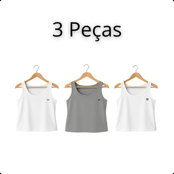 Regata Feminina Plus Size Lisa – Alça Larga e Viscose Premium | inG Brasil