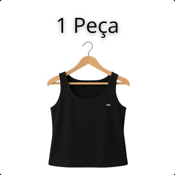 Regata Feminina Plus Size Lisa – Alça Larga e Viscose Premium | inG Brasil