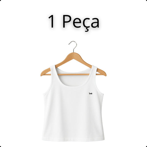 Regata Feminina Plus Size Lisa – Alça Larga e Viscose Premium | inG Brasil