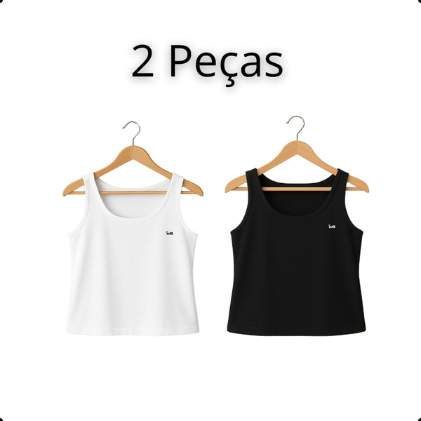 Regata Feminina Plus Size Lisa – Alça Larga e Viscose Premium | inG Brasil