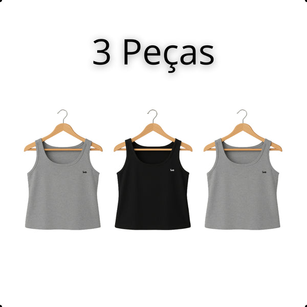 Regata Feminina Plus Size Lisa – Alça Larga e Viscose Premium | inG Brasil