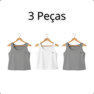 Regata Feminina Plus Size Lisa – Alça Larga e Viscose Premium | inG Brasil