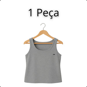 Regata Feminina Plus Size Lisa – Alça Larga e Viscose Premium | inG Brasil